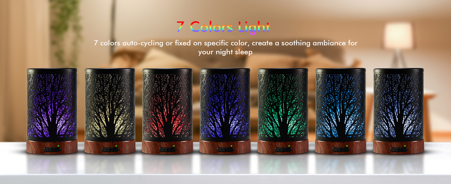 WP-188 fantastic colors - the retro forest pattern lit in seven colours