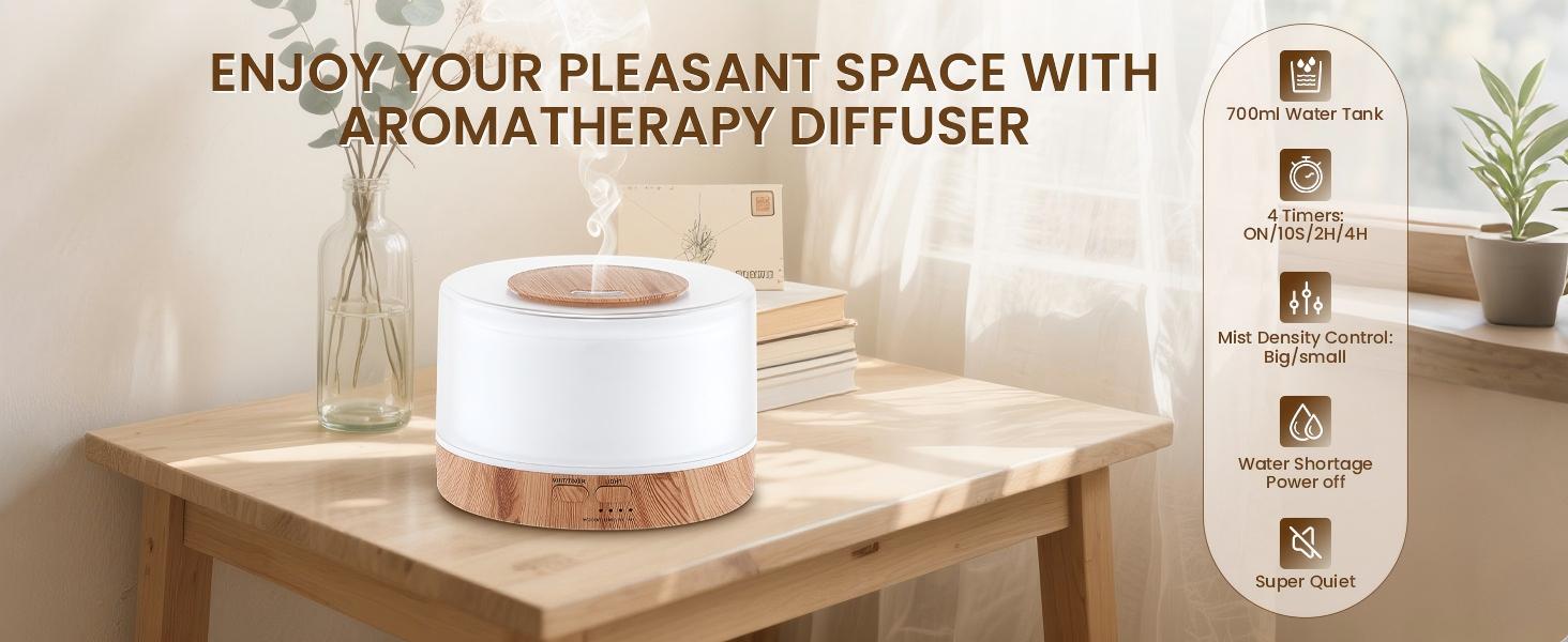 WP-031 enjoy your pleasant space - 700ml water tank with 4 timers and big or small mist density control