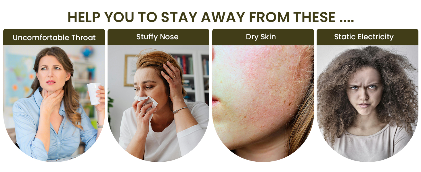 WP-031 helps you stay away from an uncomfortable throat, a stuffy nose, dry skin and static electricity