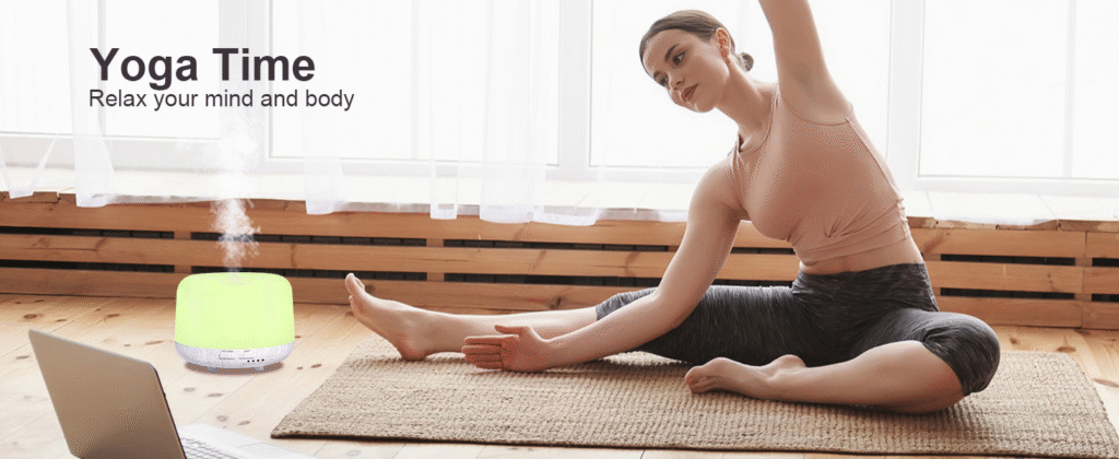 WP-117 yoga time scene to relax body and mind with aromatherapy