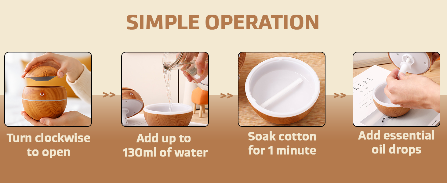 WP-006 little mushroom humidifier simple operation steps