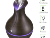 Classic Small Vase Humidifier-Dark Wooden Grain