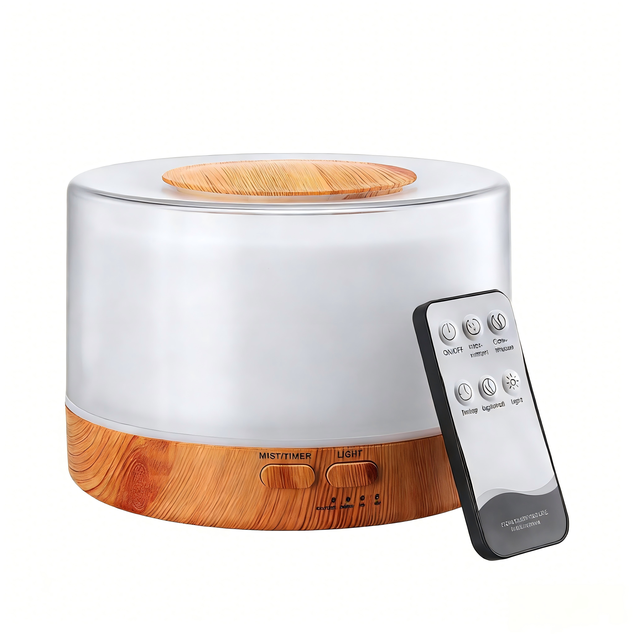 WP-031B 700ml large capacity ultrasonic aroma diffuser with wood grain base and remote control