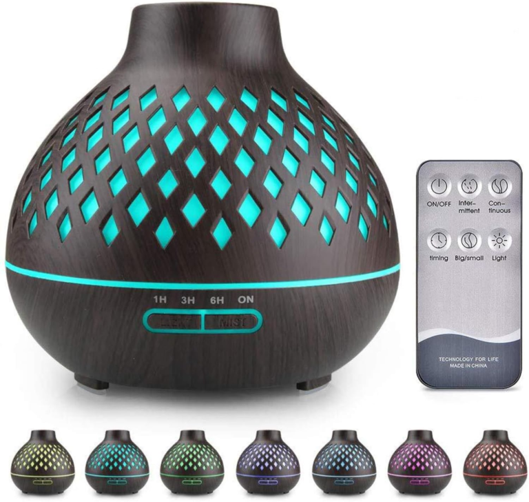 WP-036 400ml diamond pattern aroma diffuser with the remote control and the seven colour light options