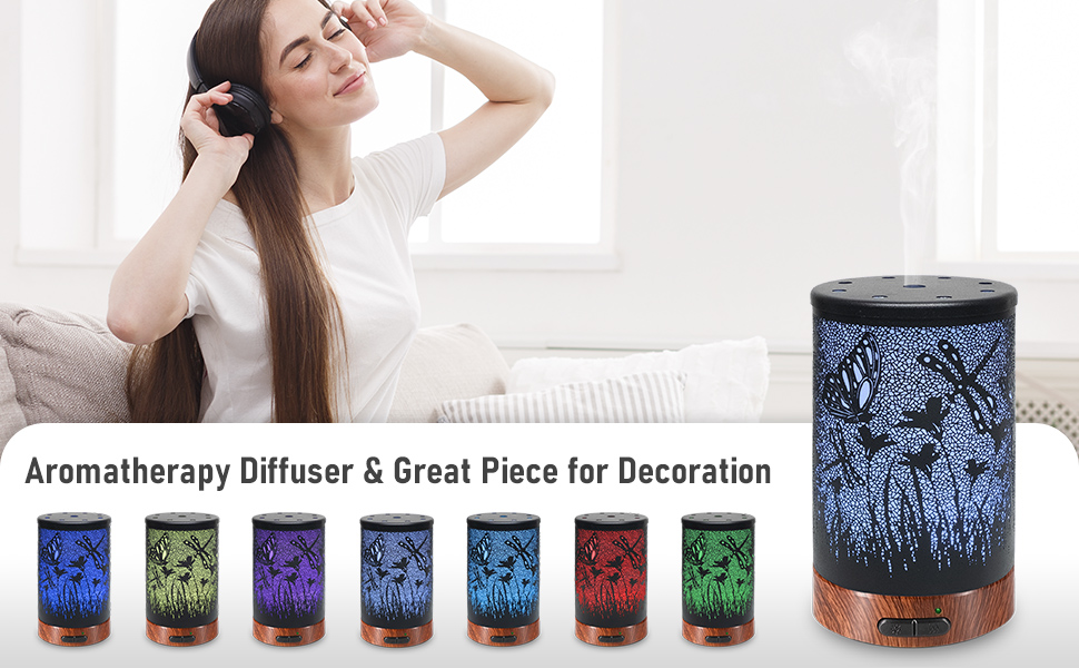 WP-188 aromatherapy diffuser and great piece for decoration, shown in seven colours