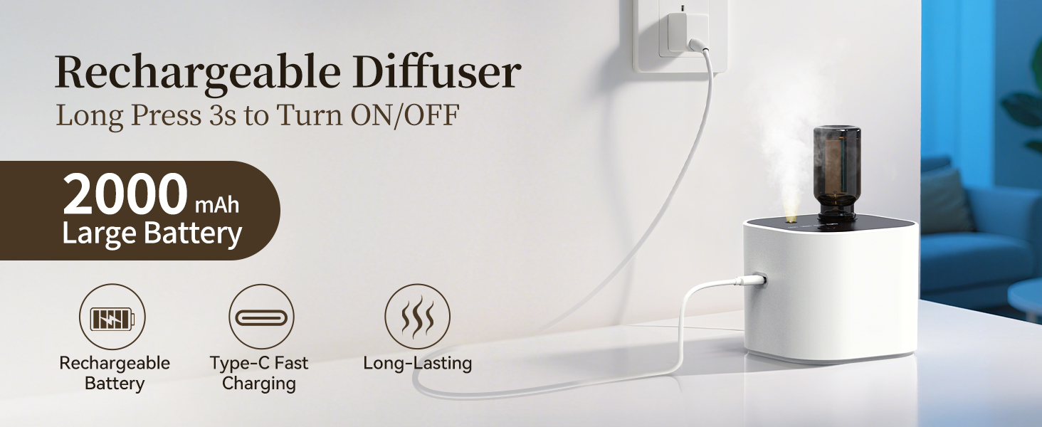 Waterless Aroma Diffuser-Fast charging