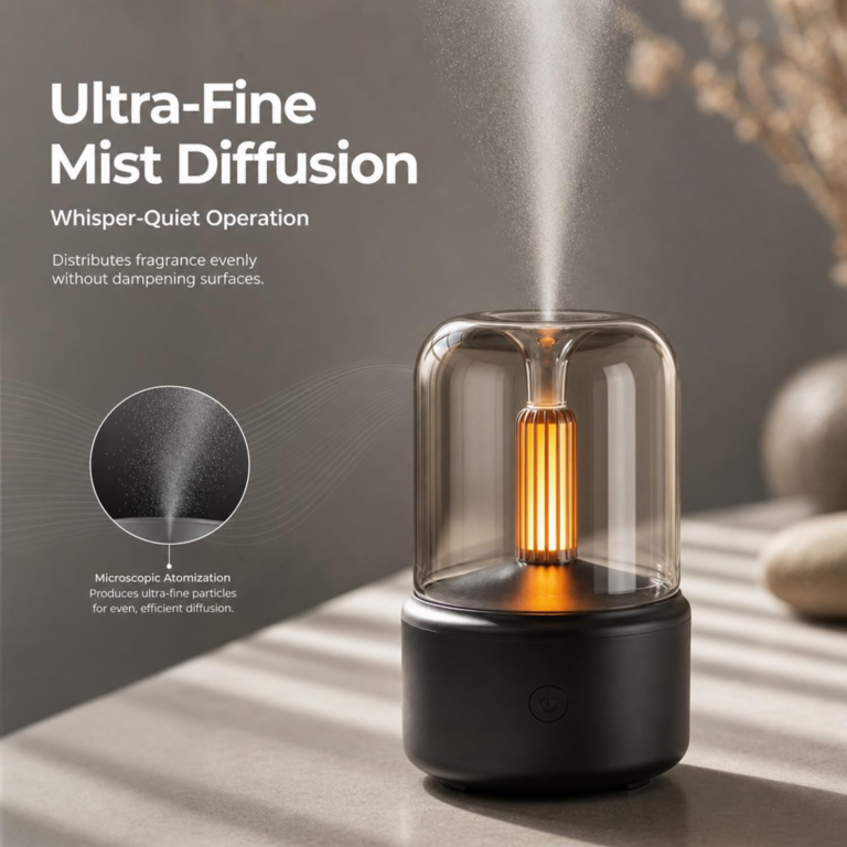 WP-702 ultra-fine mist diffusion with whisper-quiet operation for even fragrance distribution
