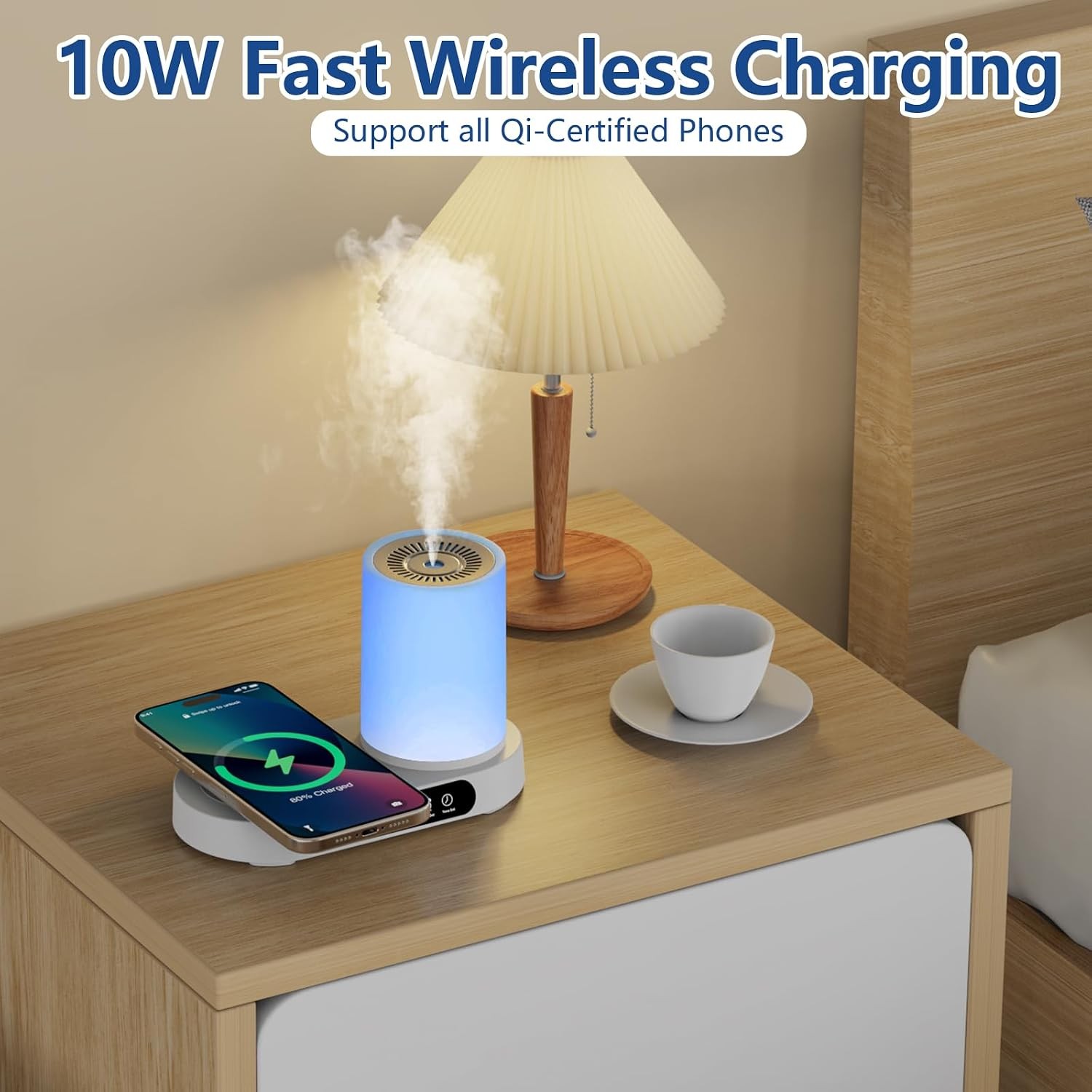 WP-032 fast wireless charging pad supporting all Qi-certified phones